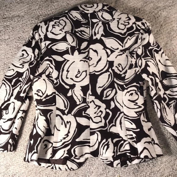 Talbots brown and off white blazer sz 4 - Picture 3 of 6